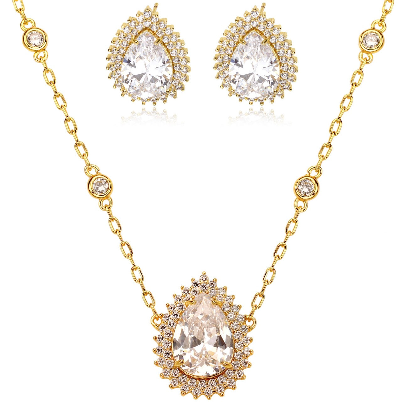 LUXURIOUS DROP SET | Double 18K Gold Plated