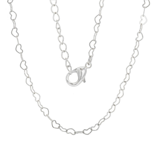 LITTE HEARTS NECKLACE | White Rhodium Plated - DIY7