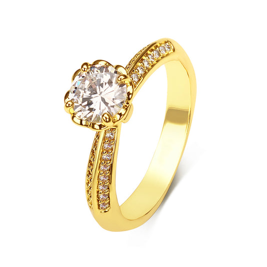 NEW SOLITARY RING | 18k Gold Fourfold Plated