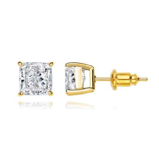 LIKE A DIAMOND SMALL SQUARE EARRINGS | 18K Gold Plated