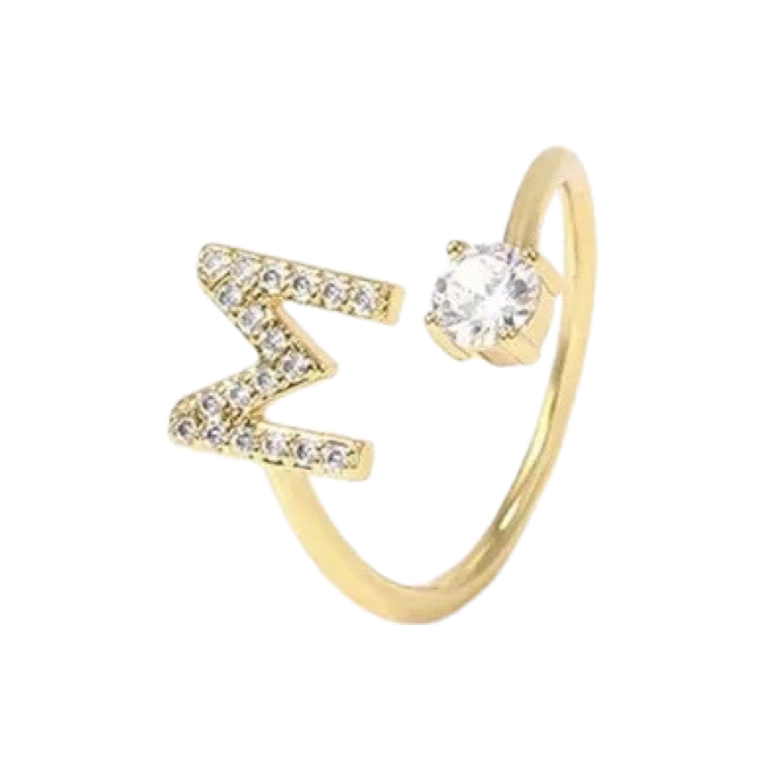 Letter Ring A - Z | 18K GOLD PLATED – Unique Brazilian Jewelry