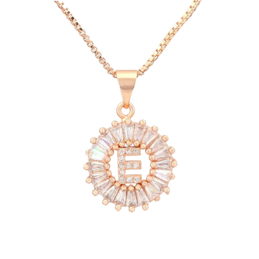 New Small Mandala Letter Necklace A - Z | ROSÉ GOLD PLATED