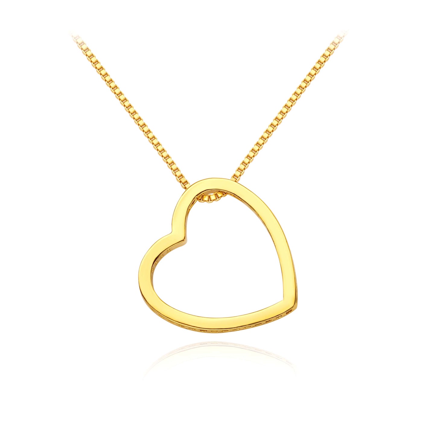 OPEN HEART NECKLACE | Double 18K Gold Plated
