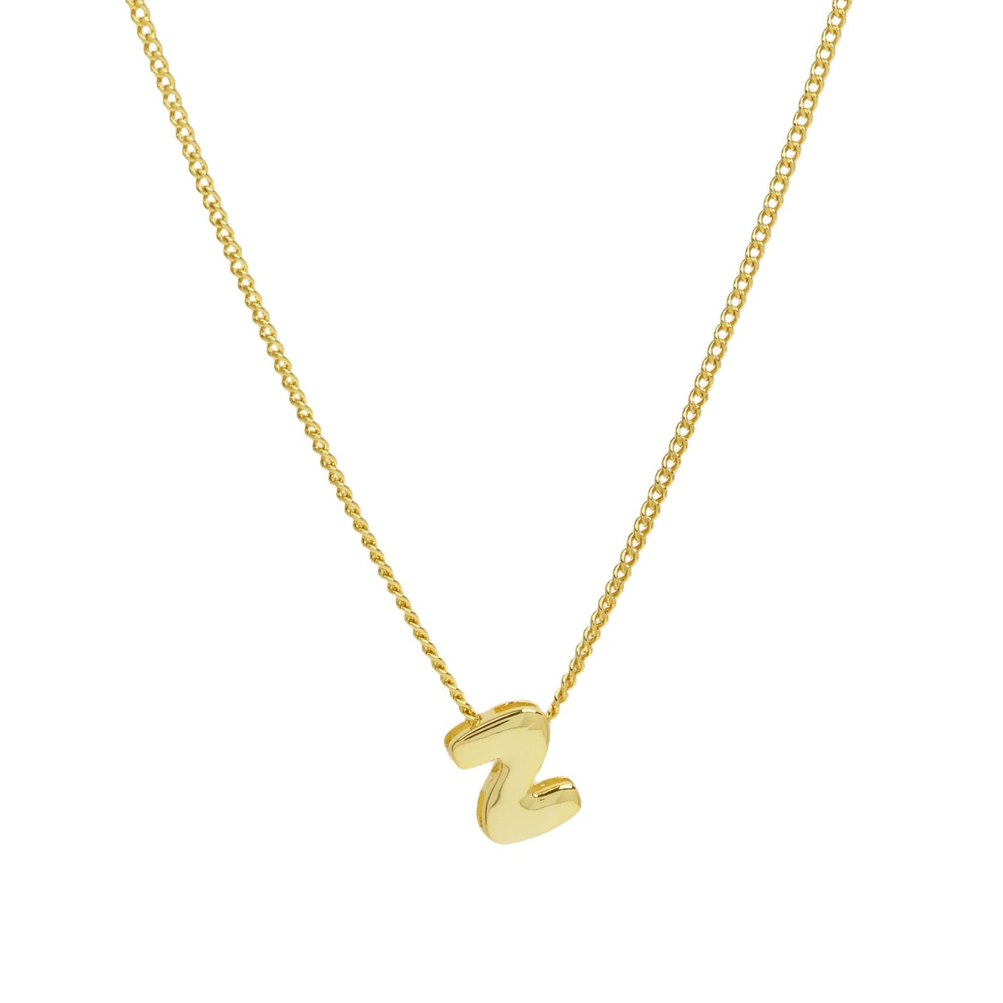 PERSONALIZED NECKLACE - PUFFY LETTERS | 18K Gold Plated