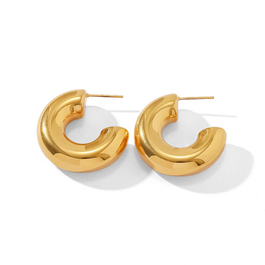 BLOGGERS HOOPS EARRINGS | Stainless Steel - 18K Gold Plated