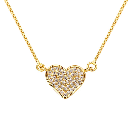 SMALL HEART NECKLACE | Double 18K Gold Plated