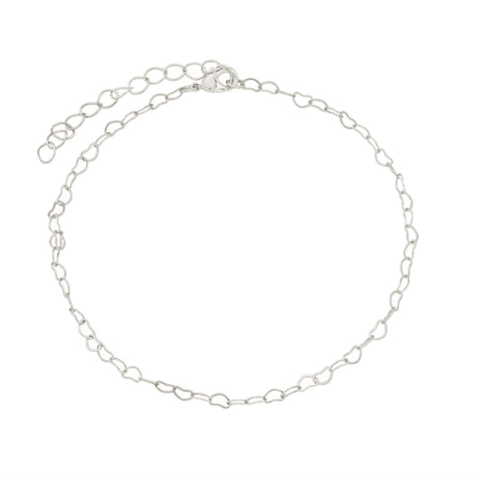 LITTLE HEARTS ANKLET | White Heart Plated - DIY7