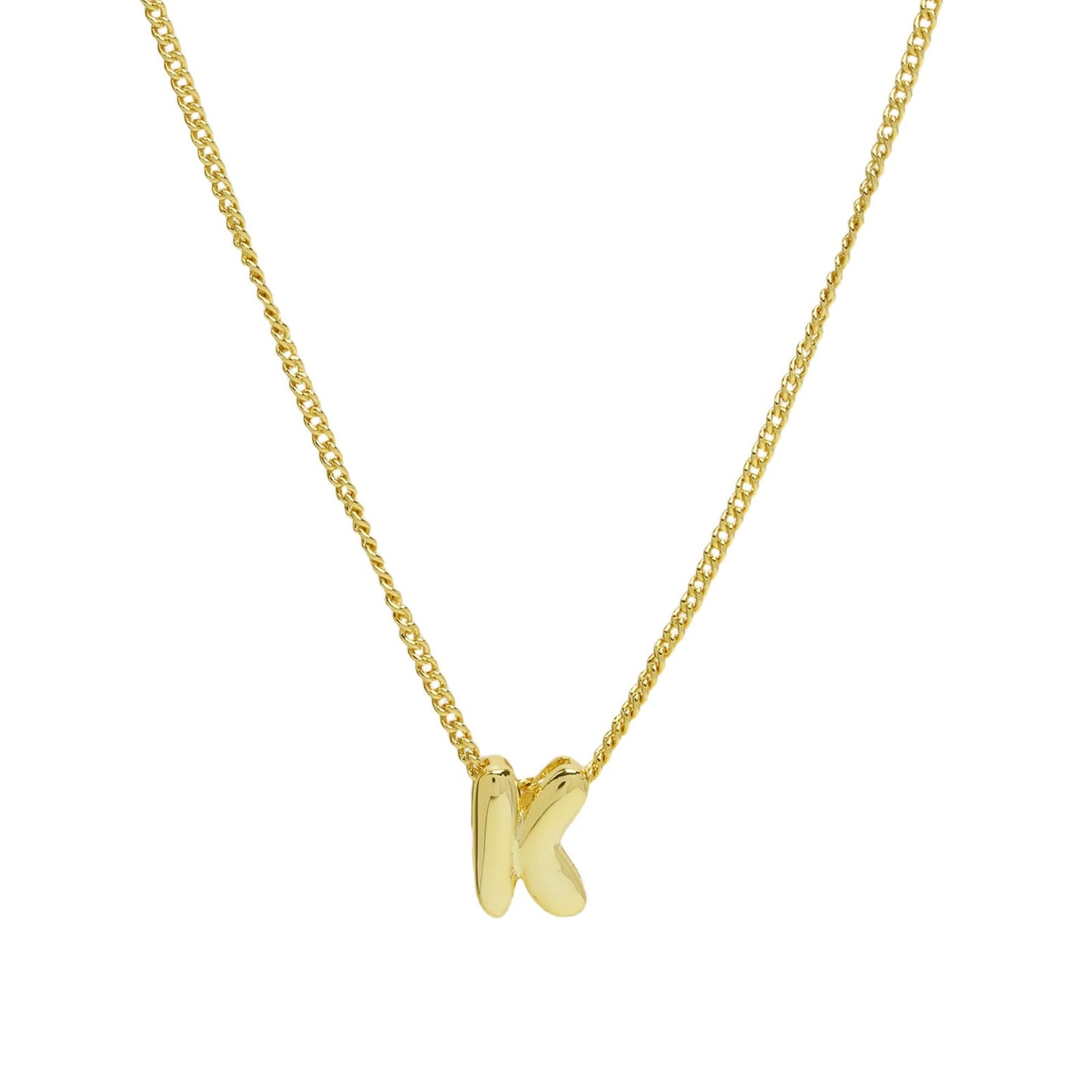 PERSONALIZED NECKLACE - PUFFY LETTERS | 18K Gold Plated