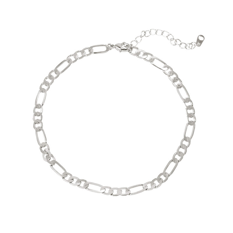 THICK ITALIAN BRACELET 4.5MM | White Rhodium Plated - DIY