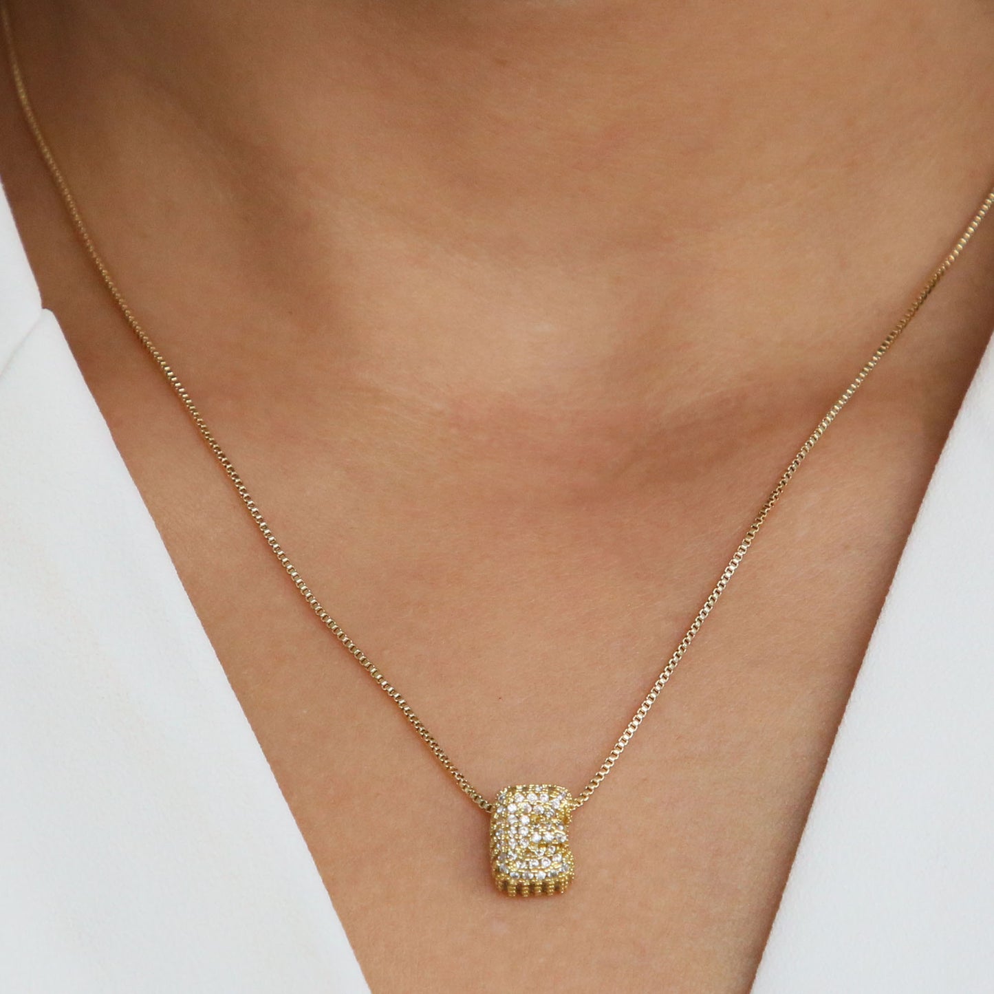 PERSONALIZED NECKLACE - 3D LETTERS | 18K Gold Plated