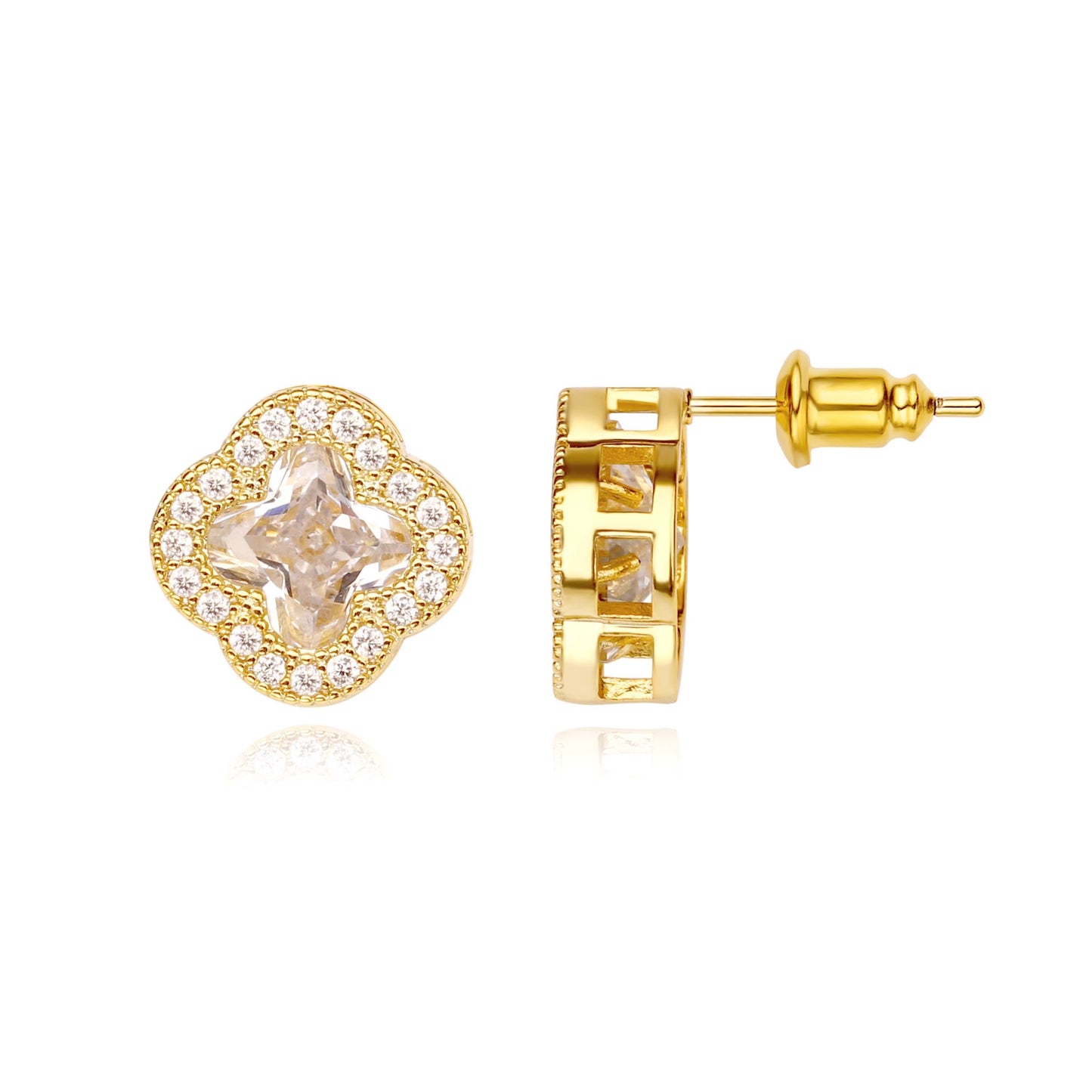 CLOVER EARRINGS | Double 18K Gold Plated