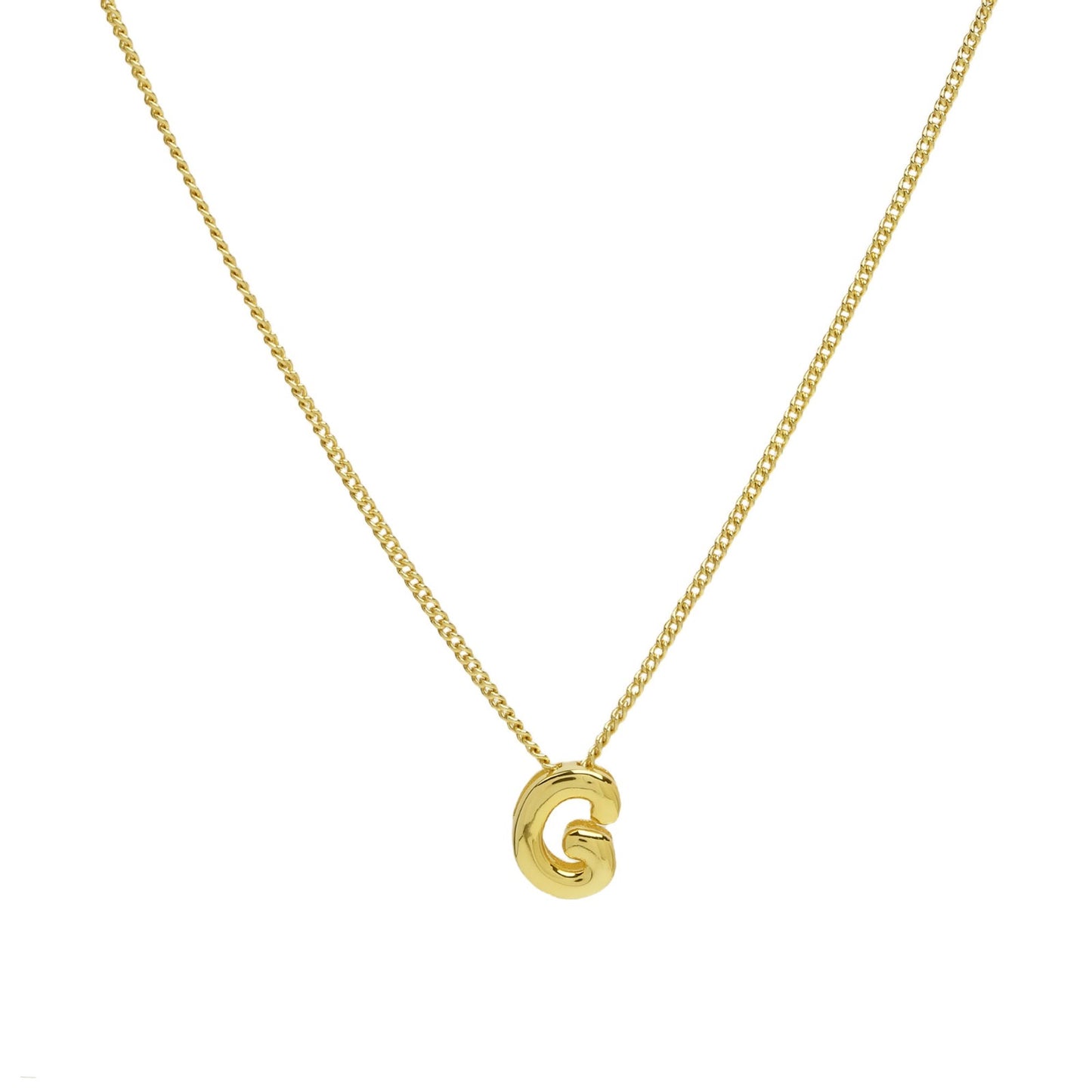 PERSONALIZED NECKLACE - PUFFY LETTERS | 18K Gold Plated