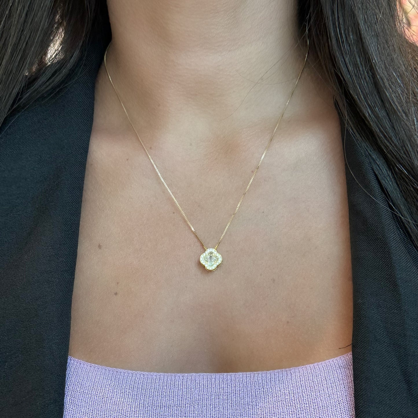 CLOVER NECKLACE | Double 18K Gold Plated