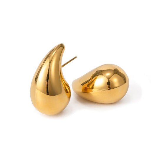 FASHIONABLE DROP EARRINGS | 18K Gold Plated in Stainless steel