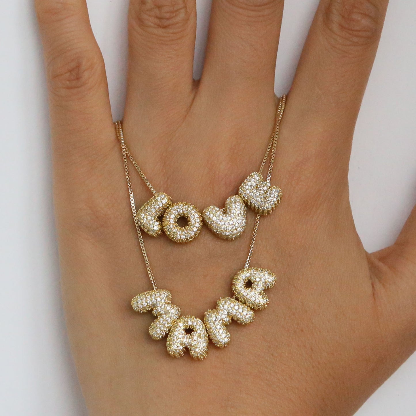 PERSONALIZED NECKLACE - 3D LETTERS | 18K Gold Plated