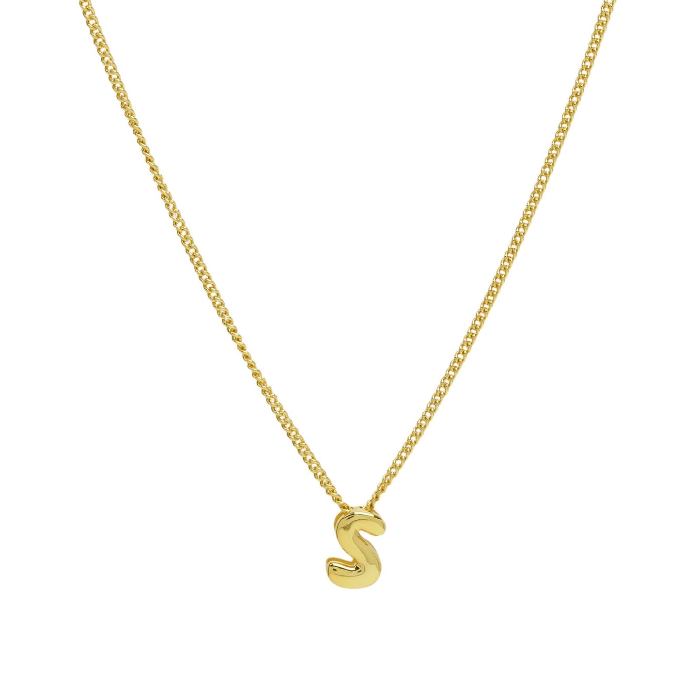 PERSONALIZED NECKLACE - PUFFY LETTERS | 18K Gold Plated