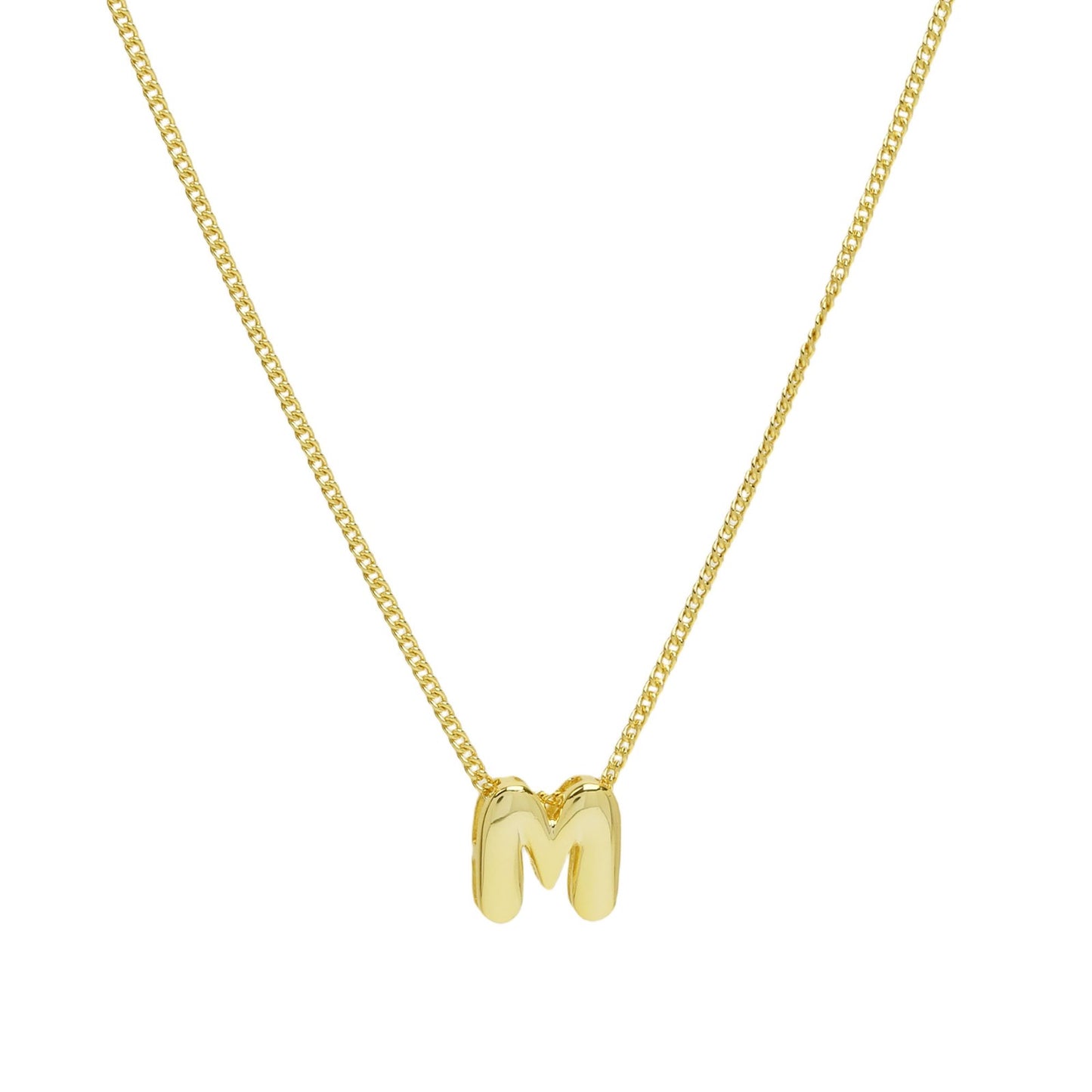 PERSONALIZED NECKLACE - PUFFY LETTERS | 18K Gold Plated