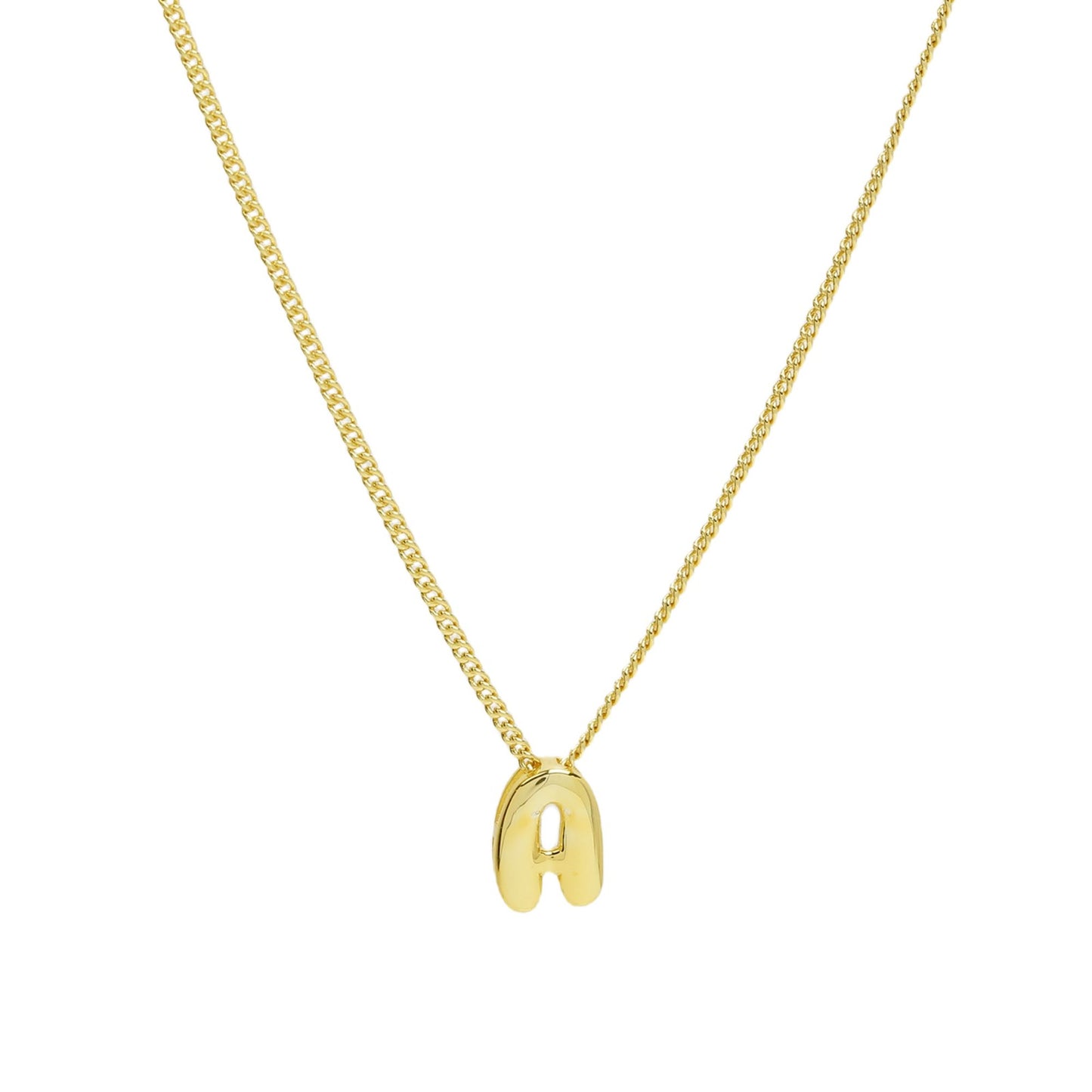 PERSONALIZED NECKLACE - PUFFY LETTERS | 18K Gold Plated