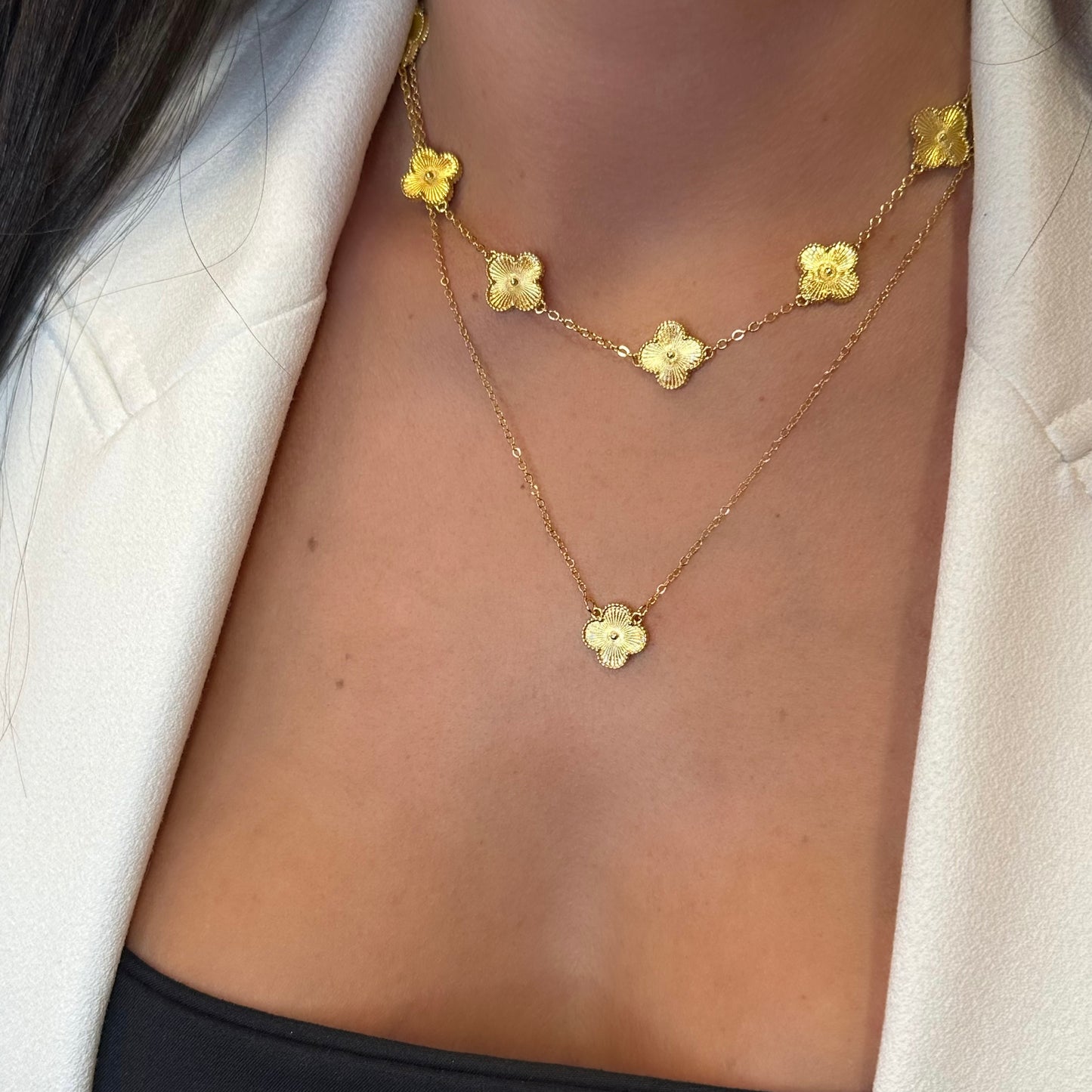 FANCY CLOVER NECKLACE | 18K Gold Plated