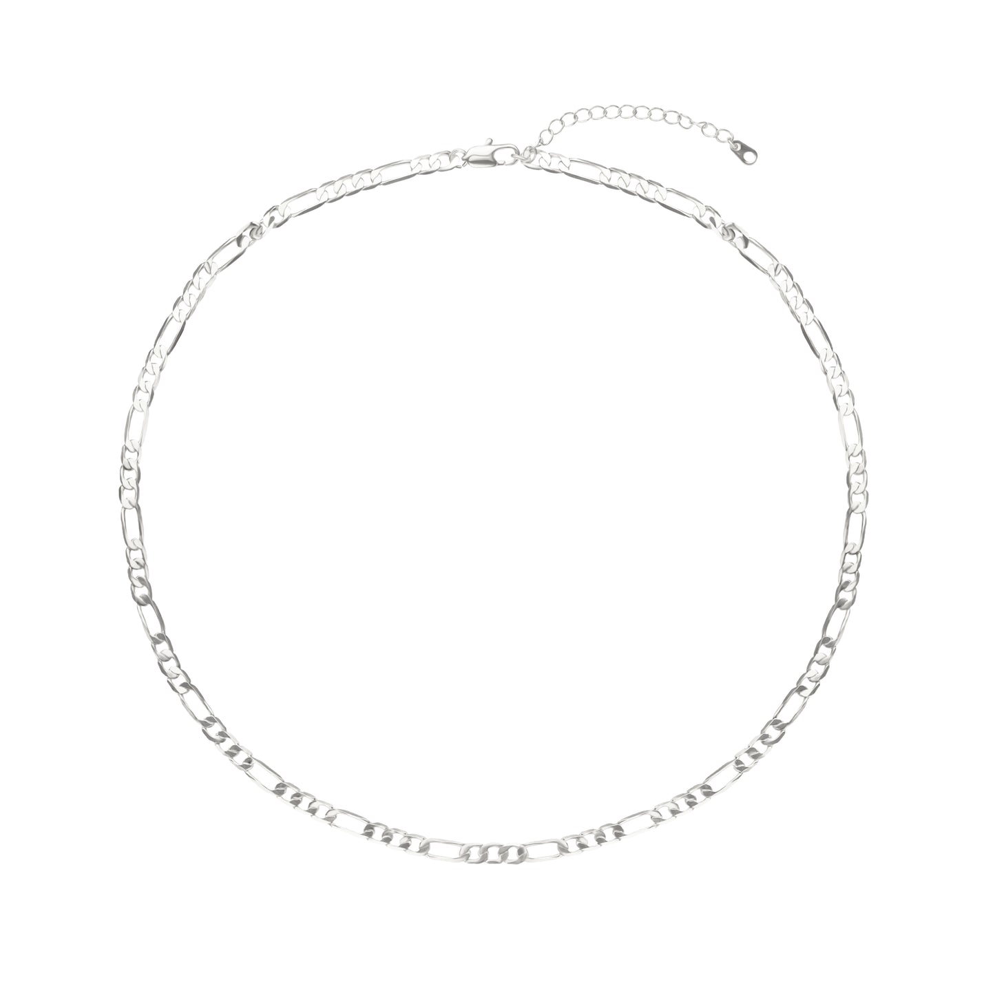 THICKER ITALIAN NECKLACE 4.5MM | White Rhodium Plated - DIY