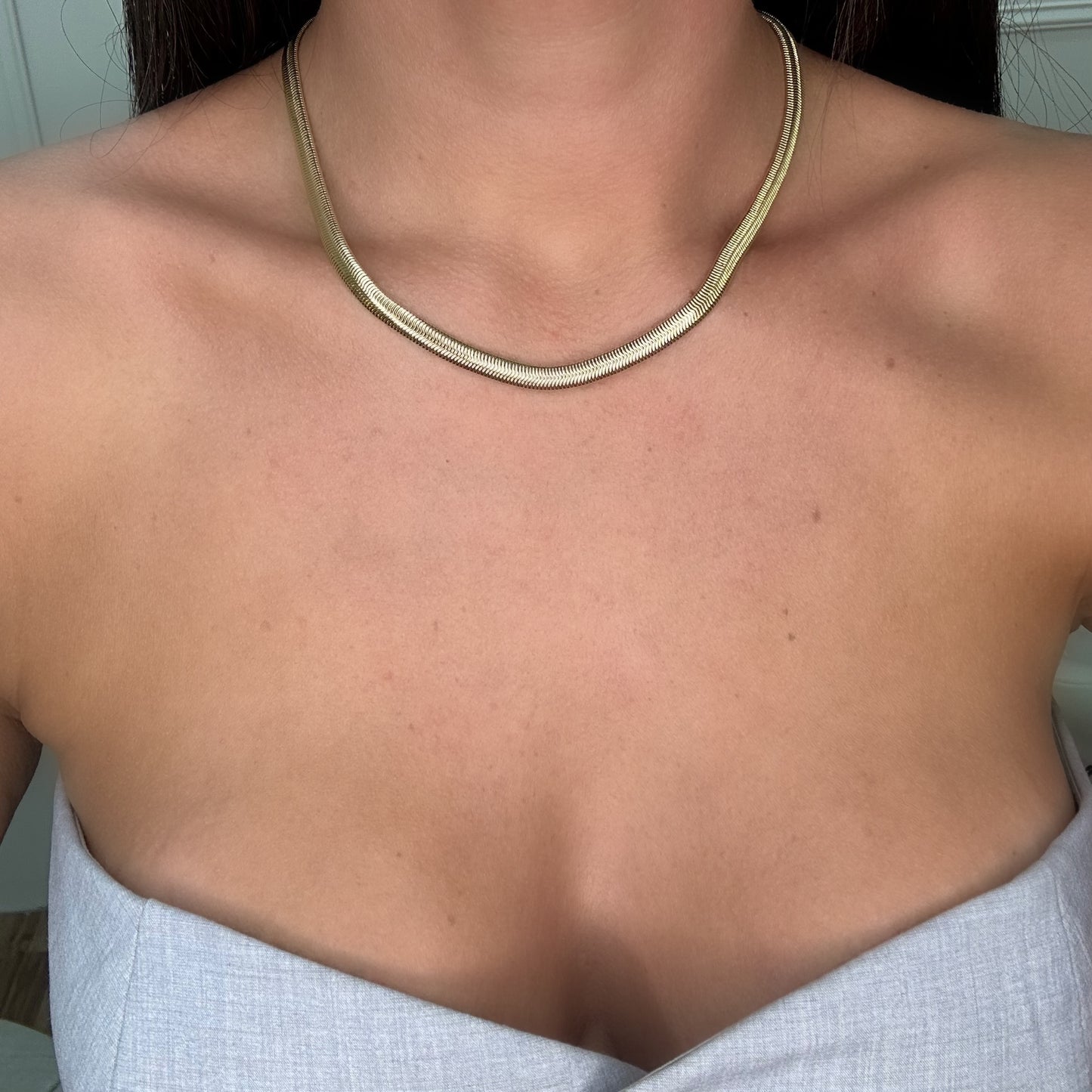 MESH CHOKER NECKLACE | 18K Gold Plated