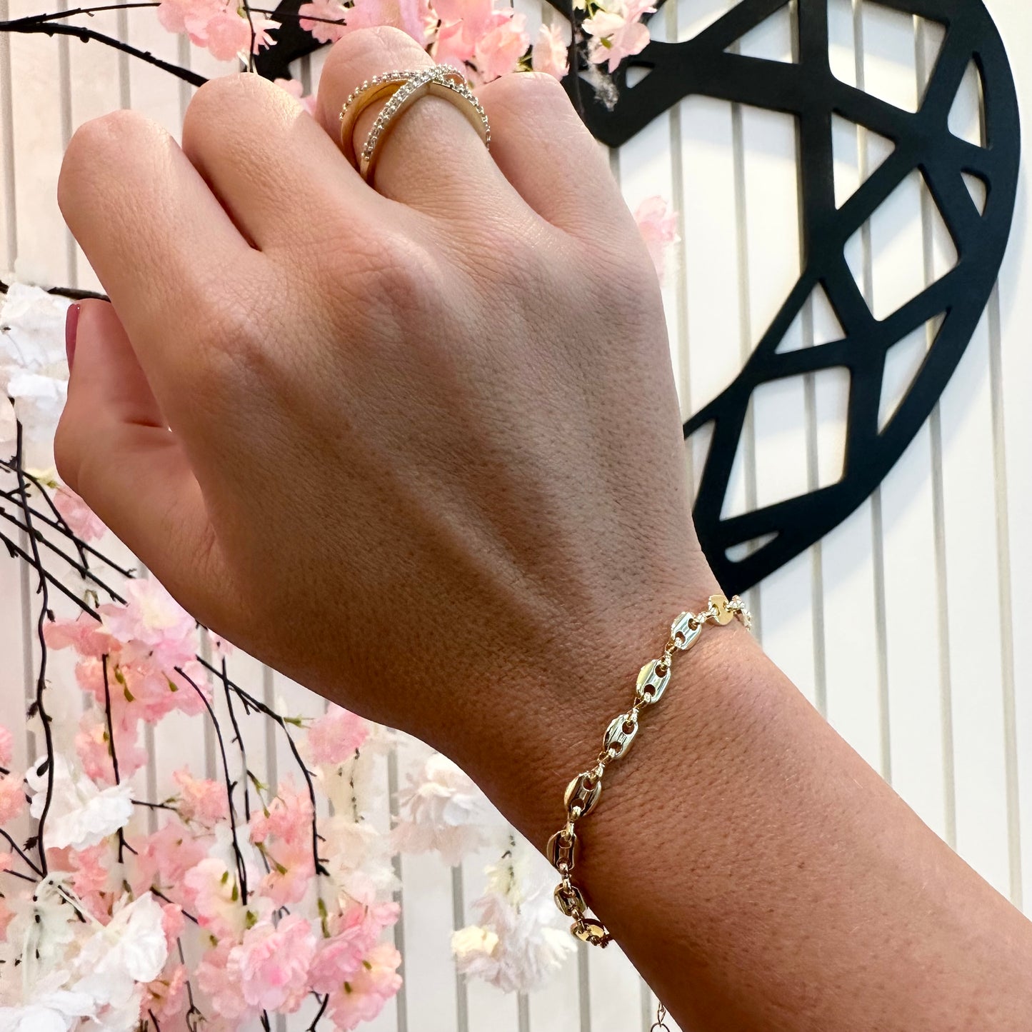 PUFFY LINKS BRACELET | Double 18K Gold Plated