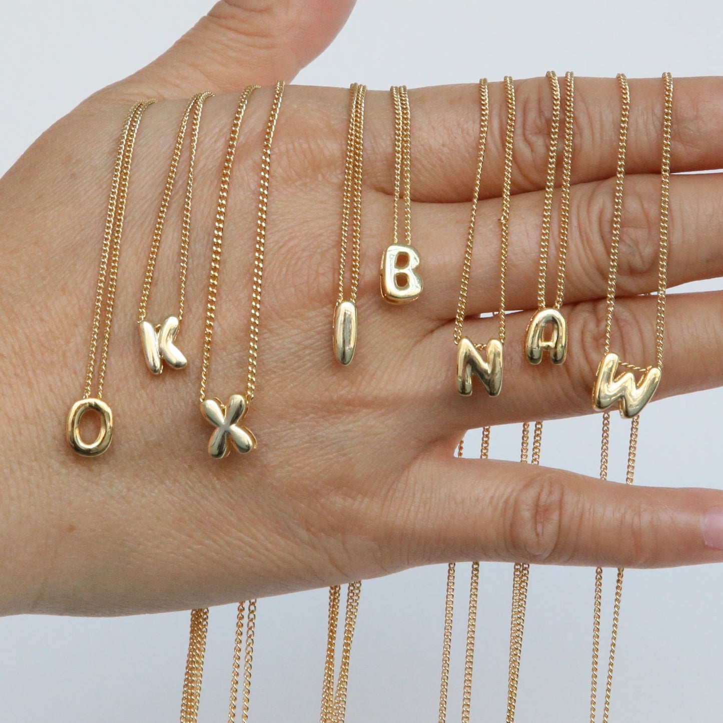 PUFFY DIY Letters Pendants | A - Z | 18K Gold Plated