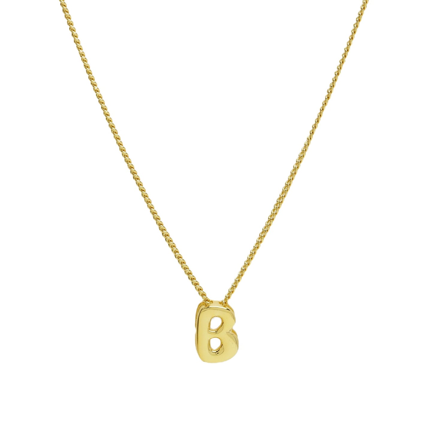 PERSONALIZED NECKLACE - PUFFY LETTERS | 18K Gold Plated