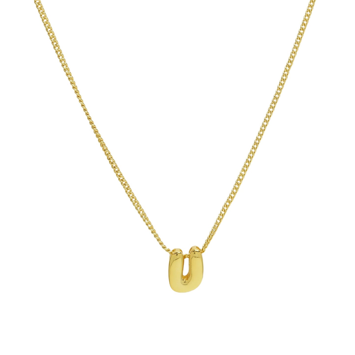 PERSONALIZED NECKLACE - PUFFY LETTERS | 18K Gold Plated