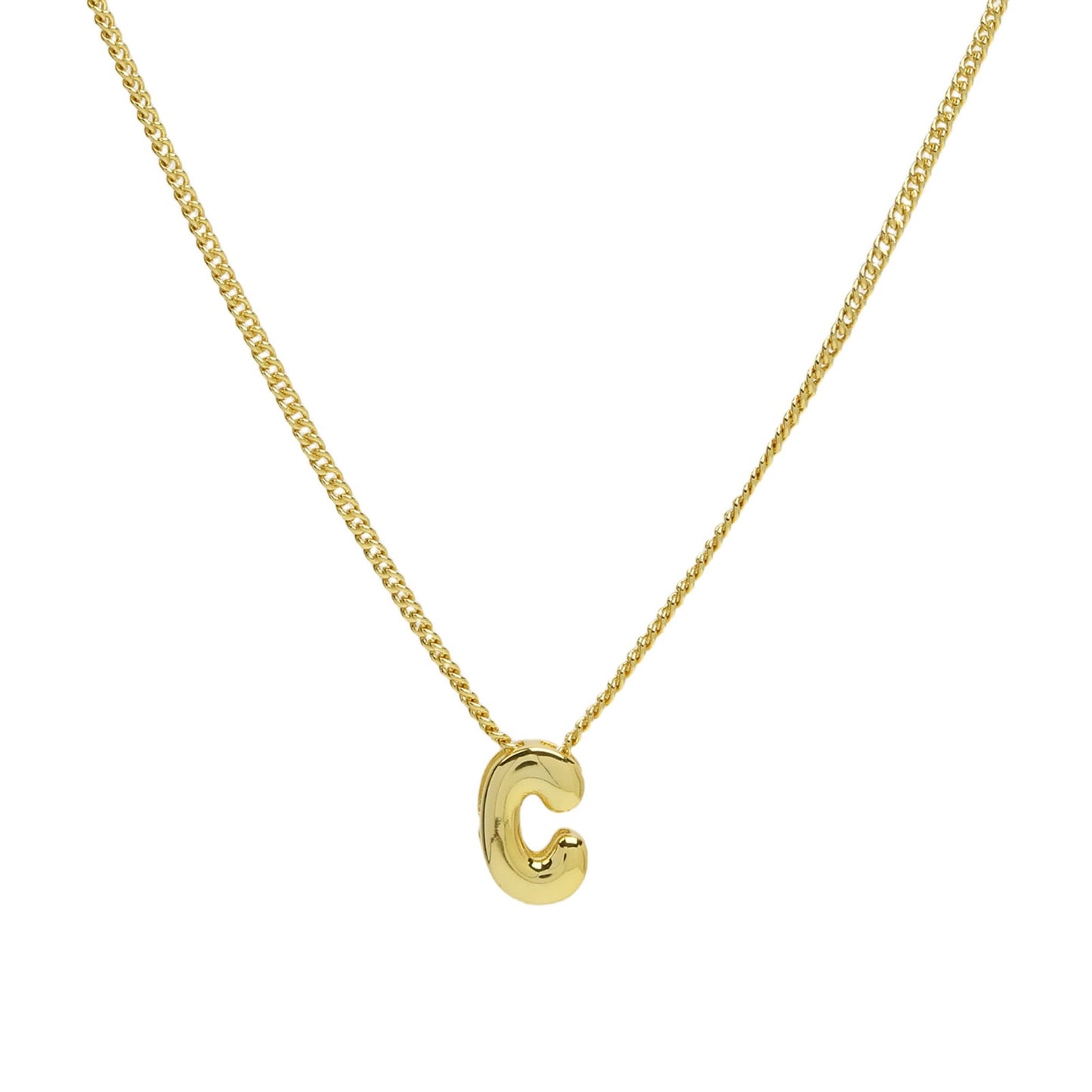 PERSONALIZED NECKLACE - PUFFY LETTERS | 18K Gold Plated