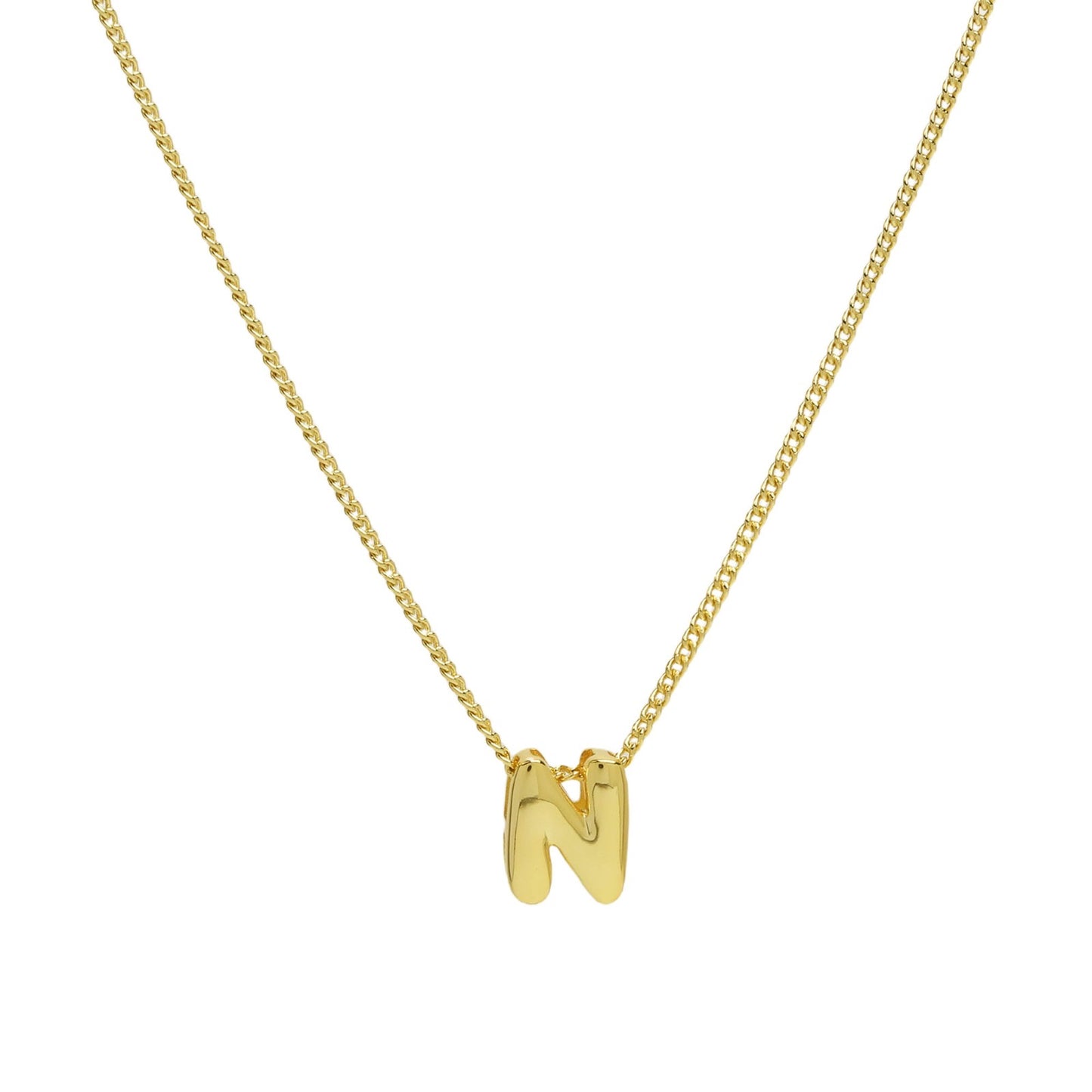 PERSONALIZED NECKLACE - PUFFY LETTERS | 18K Gold Plated