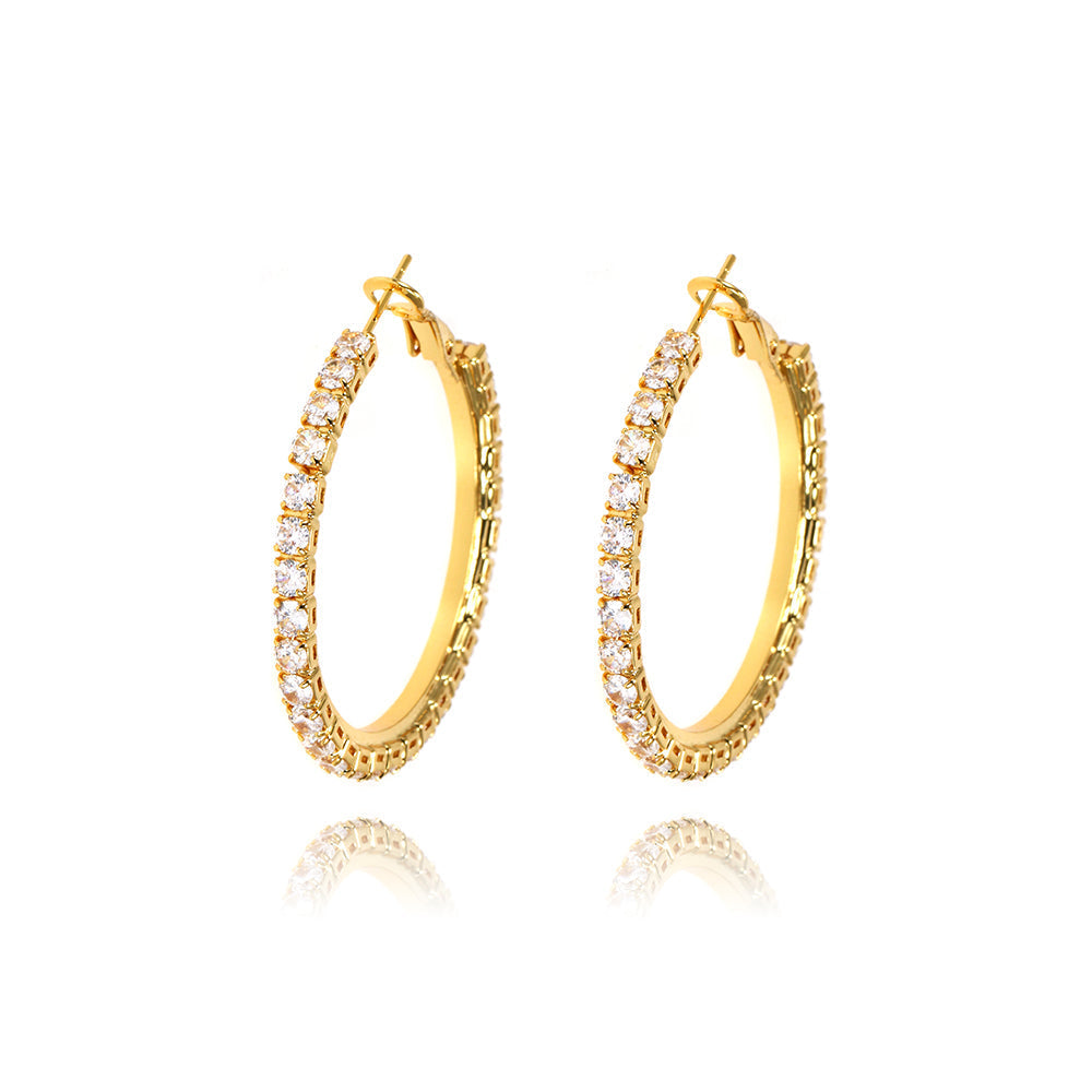 🎁 GLAM HOOPS EARRINGS | 18K Gold Plated - Promotional Jewelry (100% off)