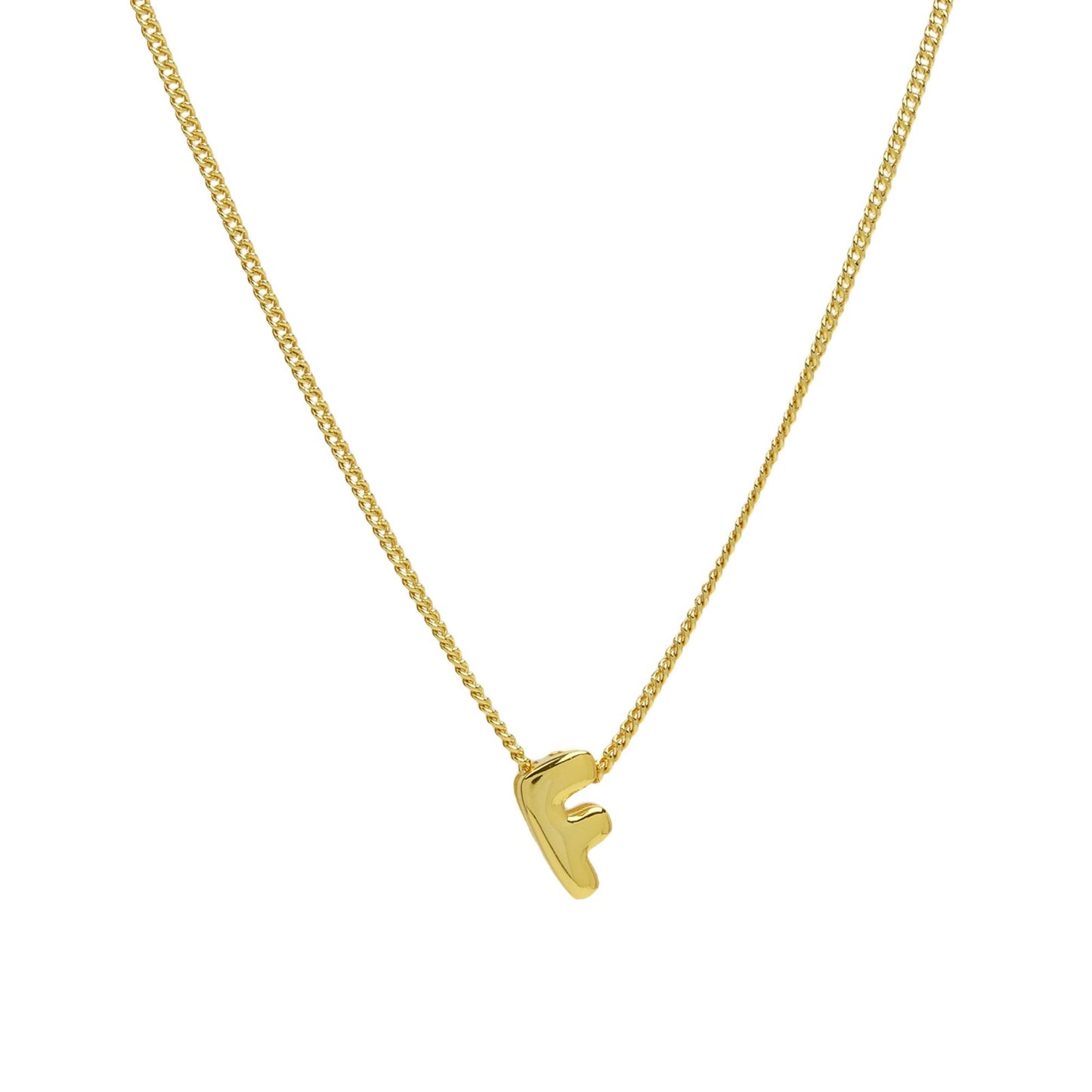 PERSONALIZED NECKLACE - PUFFY LETTERS | 18K Gold Plated