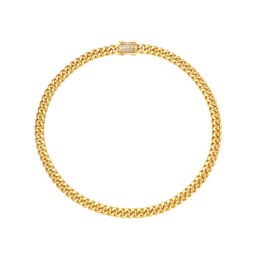 18 INCHES 8MM LINKS NECKLACE | 18K Gold Plated