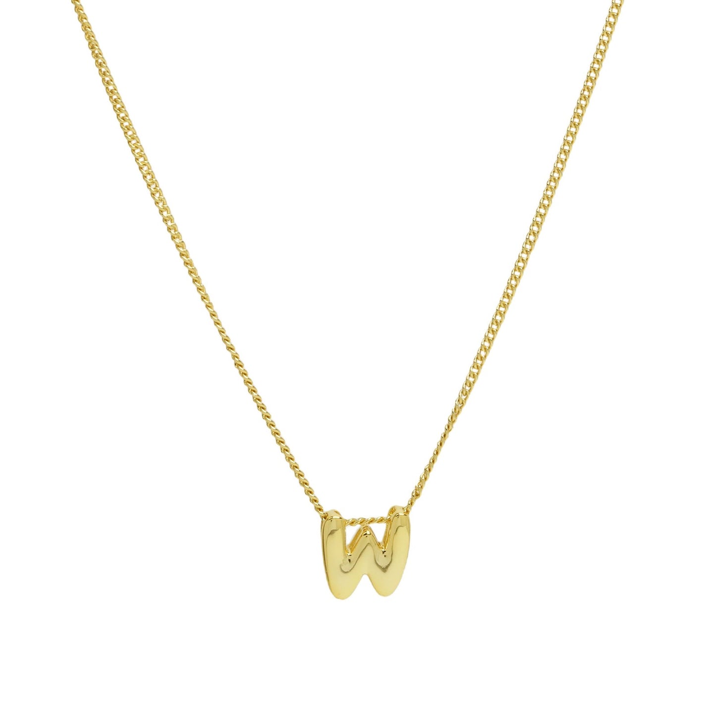 PERSONALIZED NECKLACE - PUFFY LETTERS | 18K Gold Plated