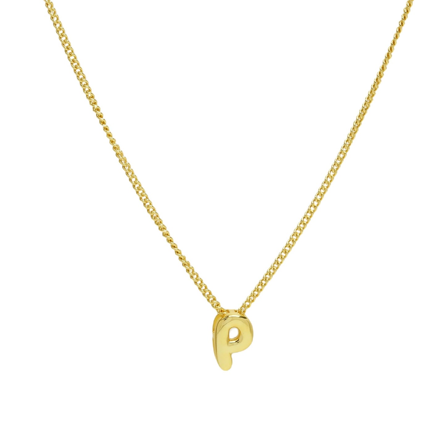 PERSONALIZED NECKLACE - PUFFY LETTERS | 18K Gold Plated