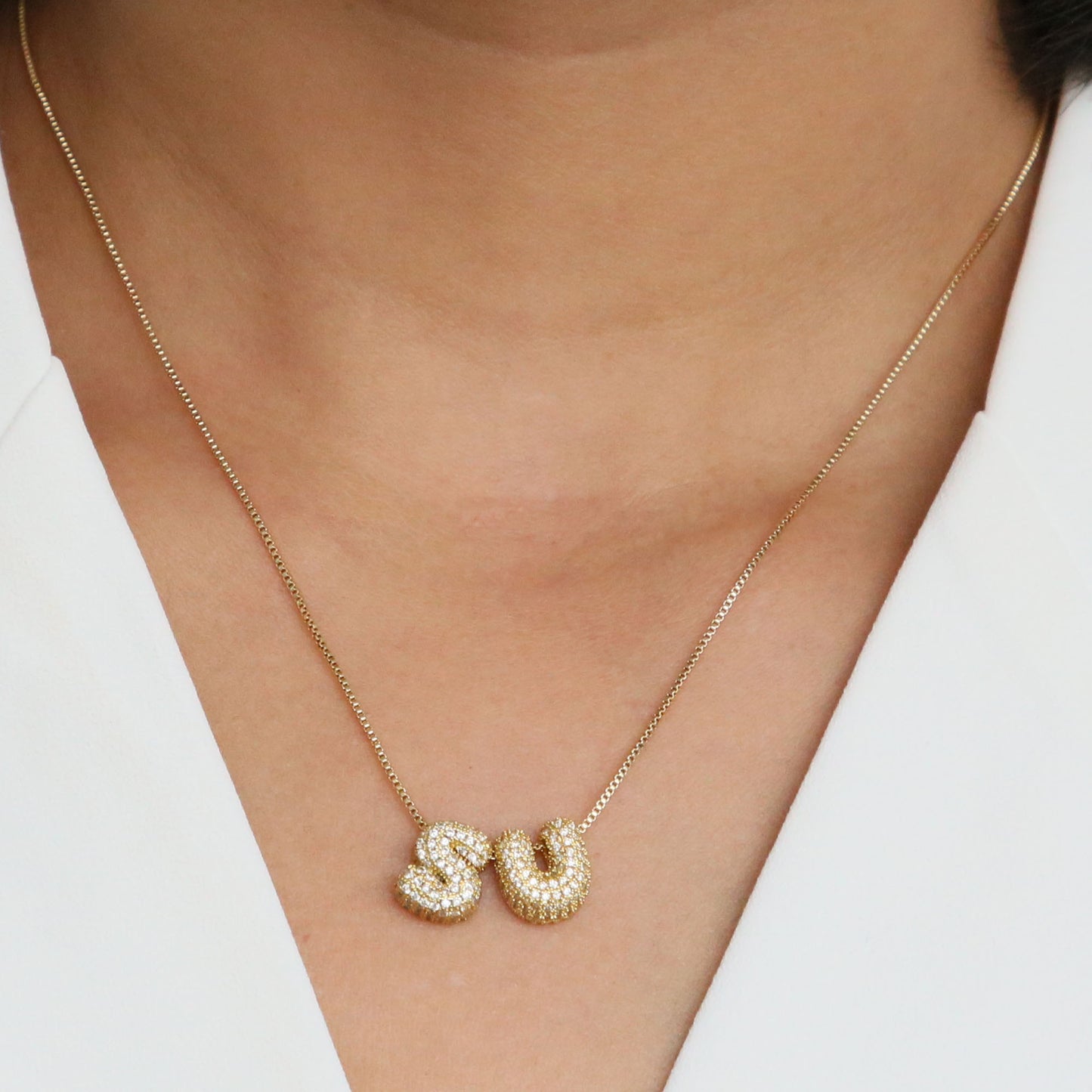 PERSONALIZED NECKLACE - 3D LETTERS | 18K Gold Plated