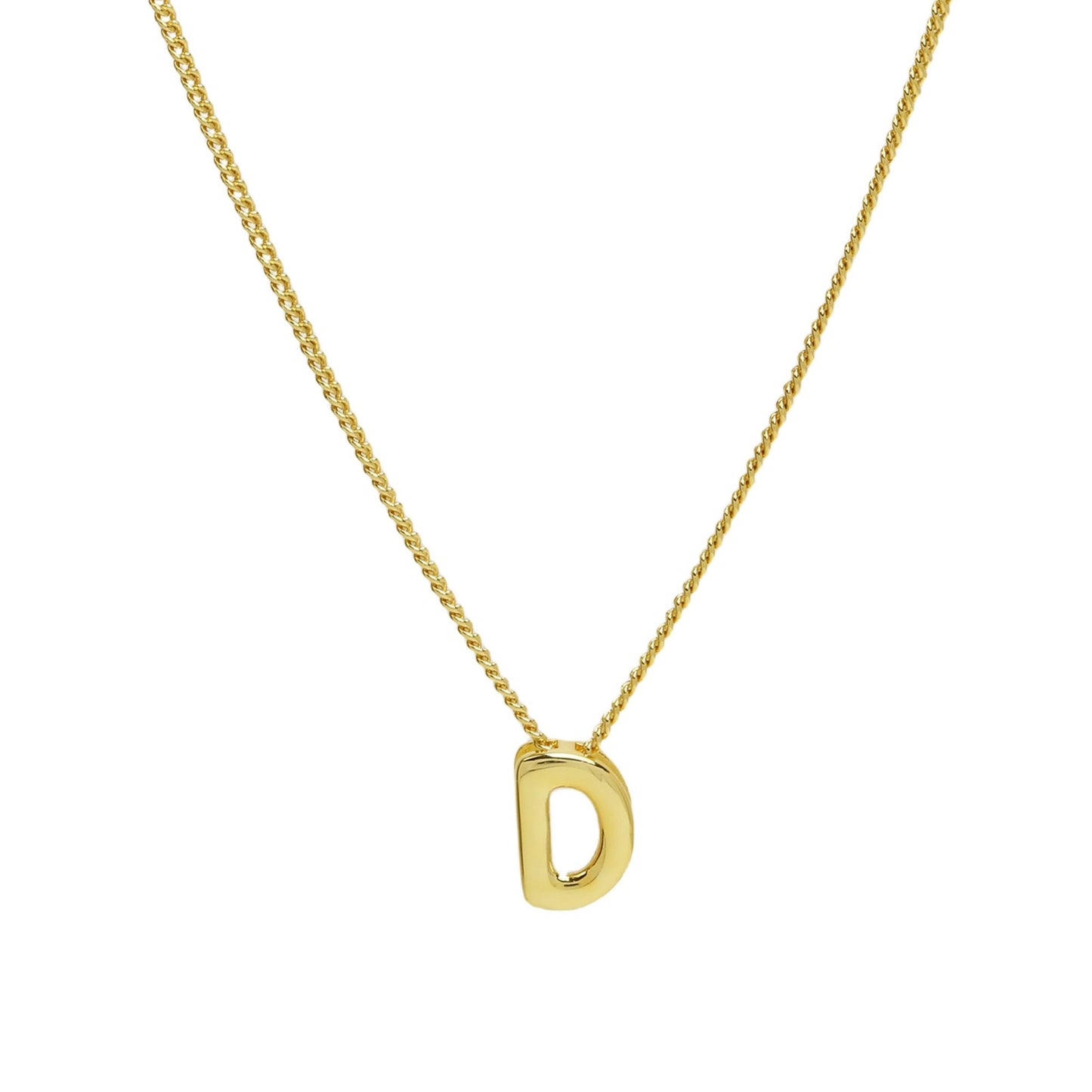 PERSONALIZED NECKLACE - PUFFY LETTERS | 18K Gold Plated