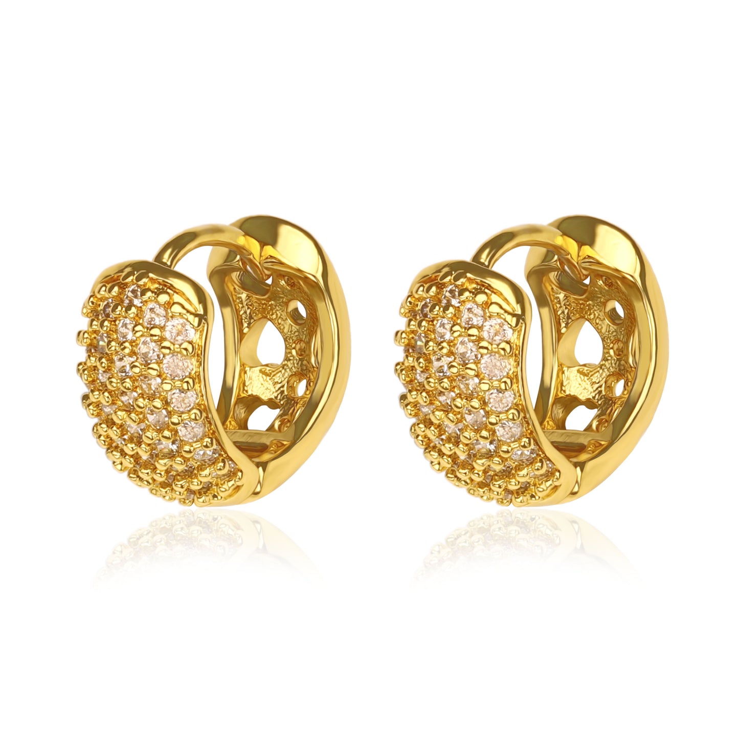 ROMANTIC HOOPS | Double 18K Gold Plated