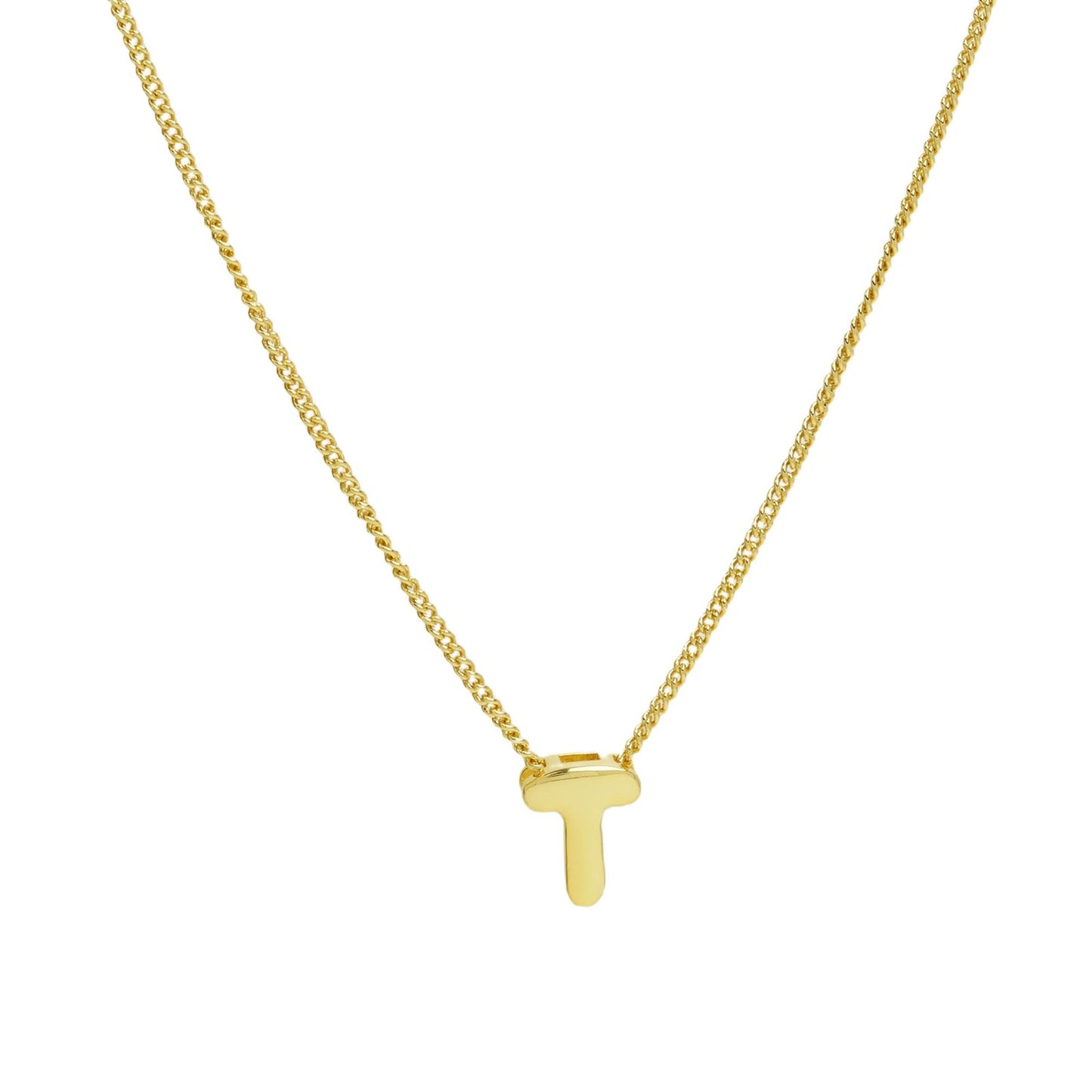 PERSONALIZED NECKLACE - PUFFY LETTERS | 18K Gold Plated