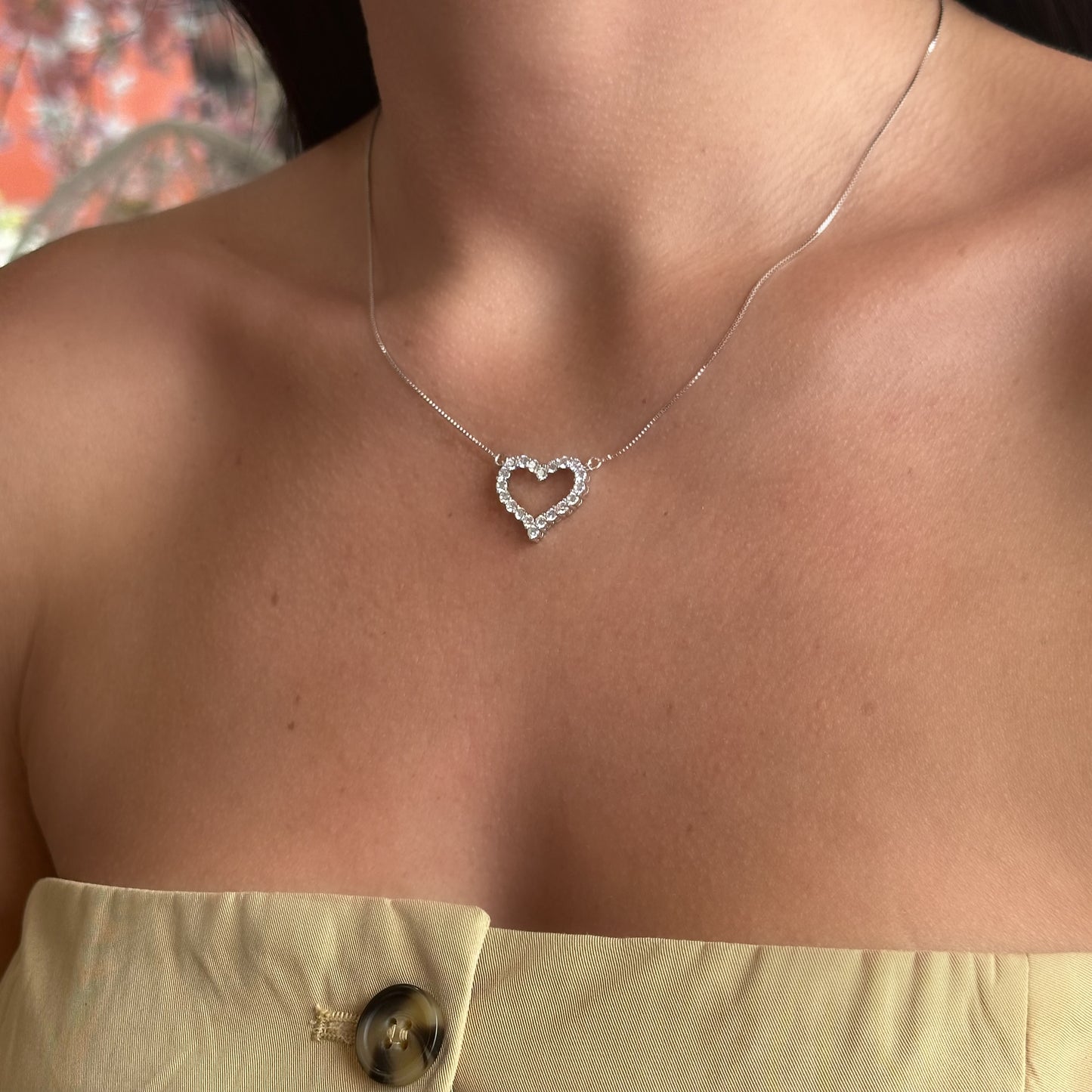 OPEN HEART TIMELESS SET | White Rhodium Plated