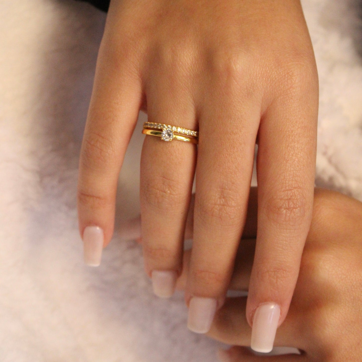 SOLITARY RING | 18k Gold Fourfold Plated
