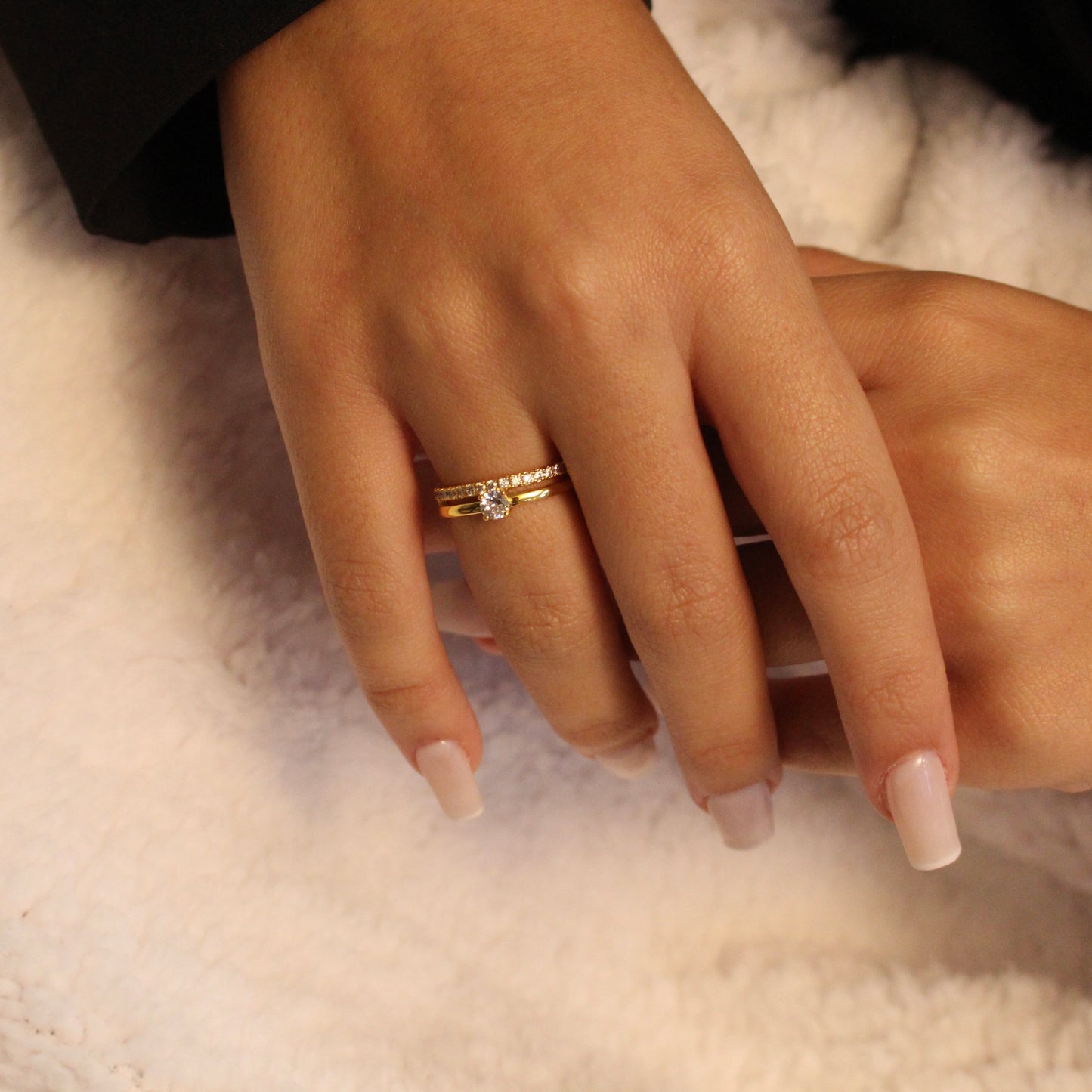 SOLITARY RING | 18k Gold Fourfold Plated