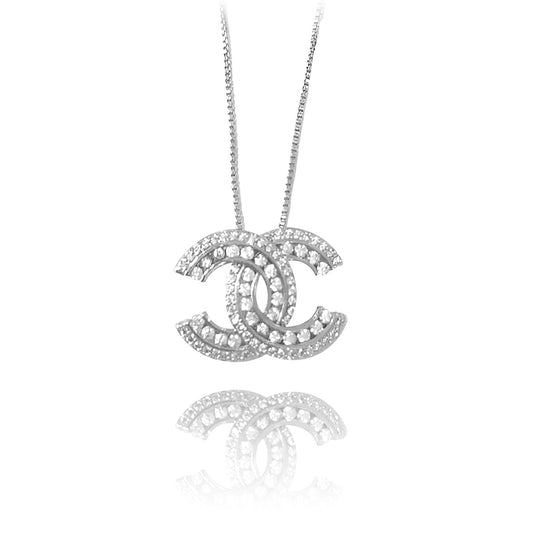 CHIC NECKLACE II | White Rhodium Plated