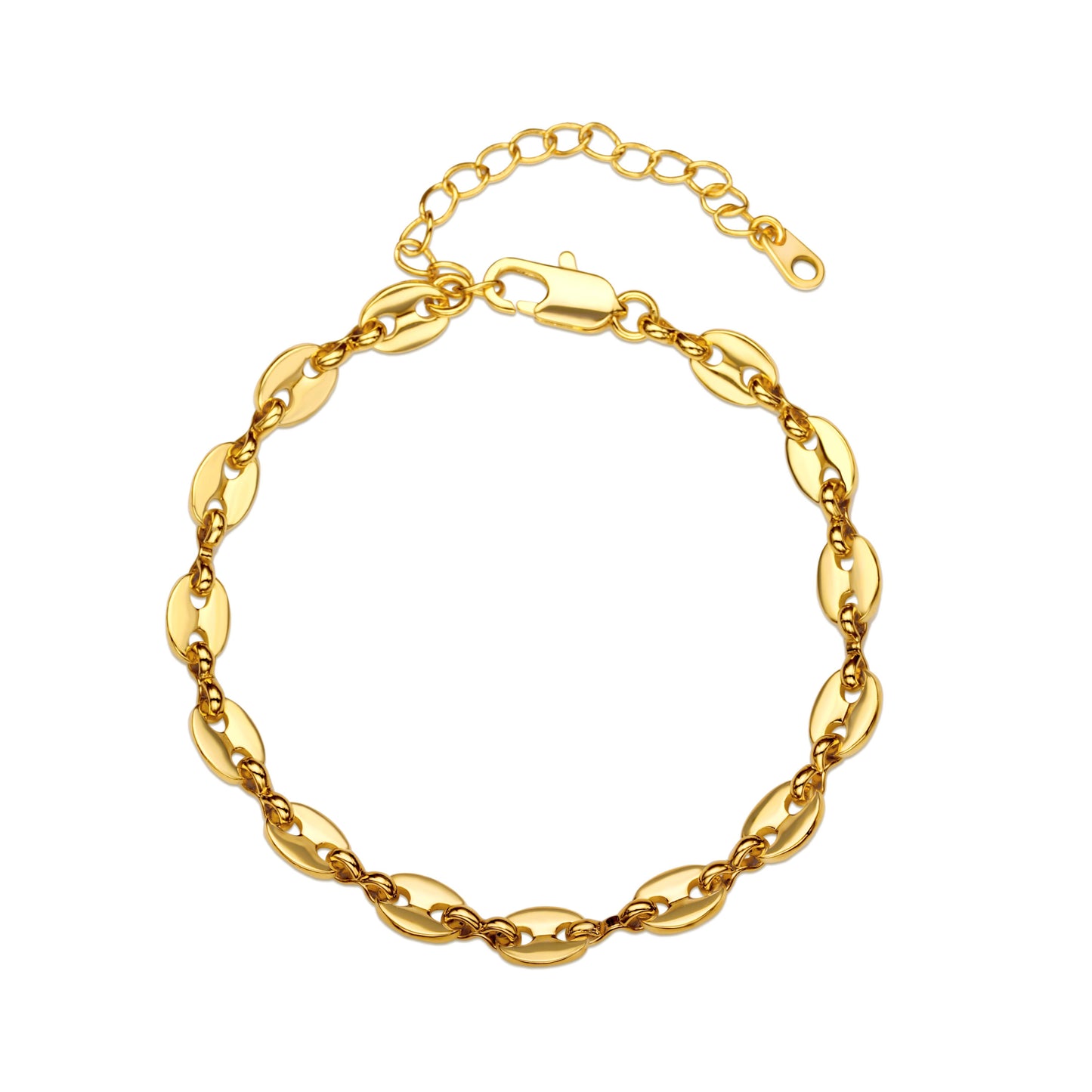 PUFFY LINKS BRACELET | Double 18K Gold Plated