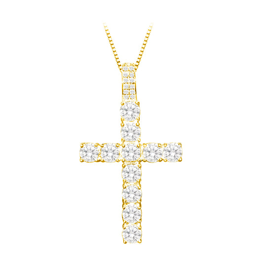 GLAMOROUS CROSS NECKLACE | Double 18K Gold Plated