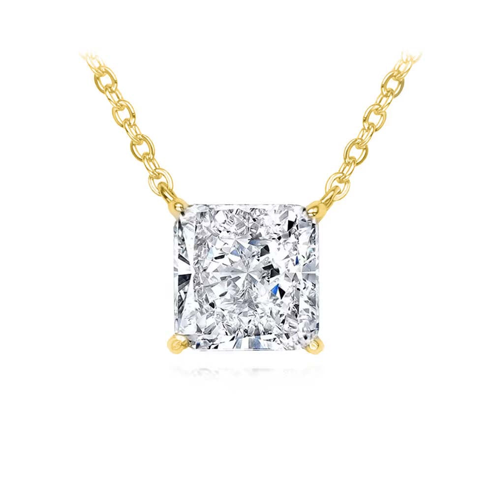 LIKE A DIAMOND SQUARE NECKLACE | Double 18K Gold Plated
