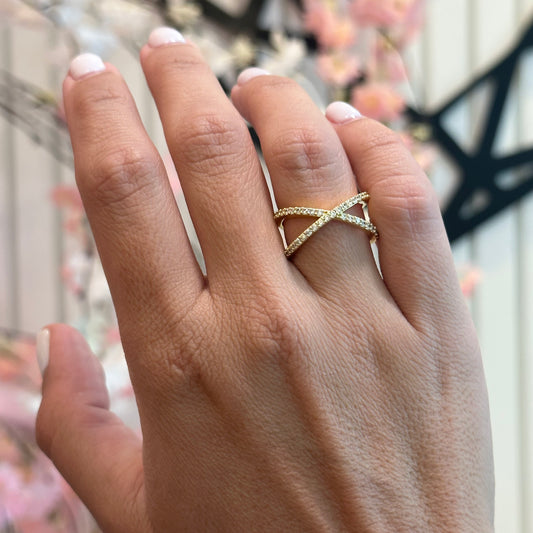 X RING | 18k Gold Fourfold Plated