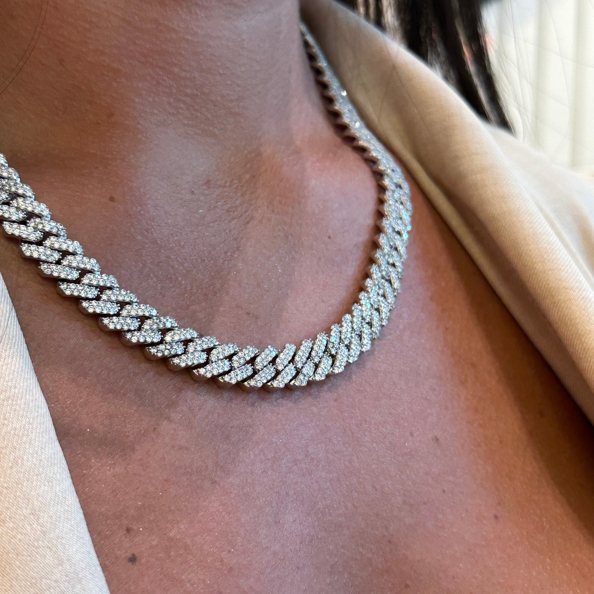 Real cuban link hot sale choker silver