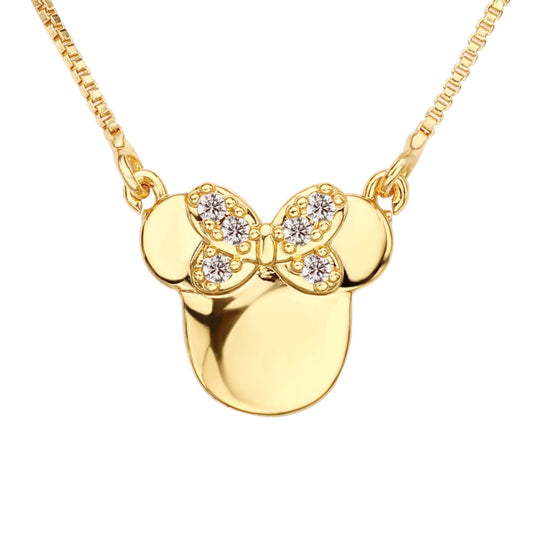 SMALL GIRL MOUSE NECKLACE | 18k Gold Plated